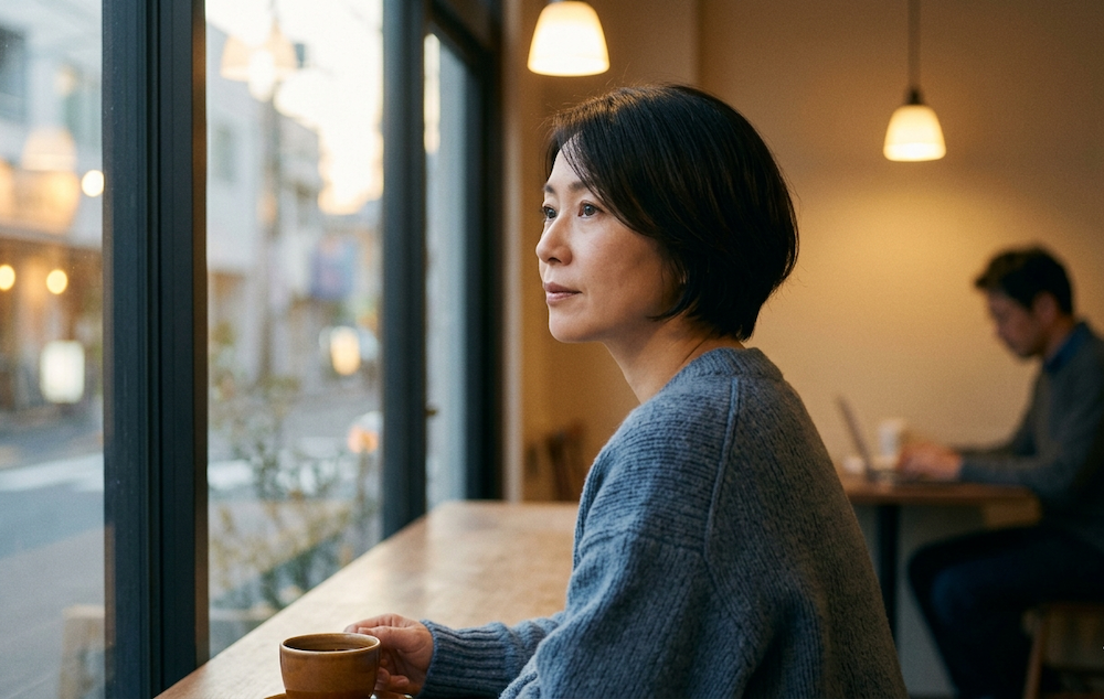 再婚をイメージする中年女性