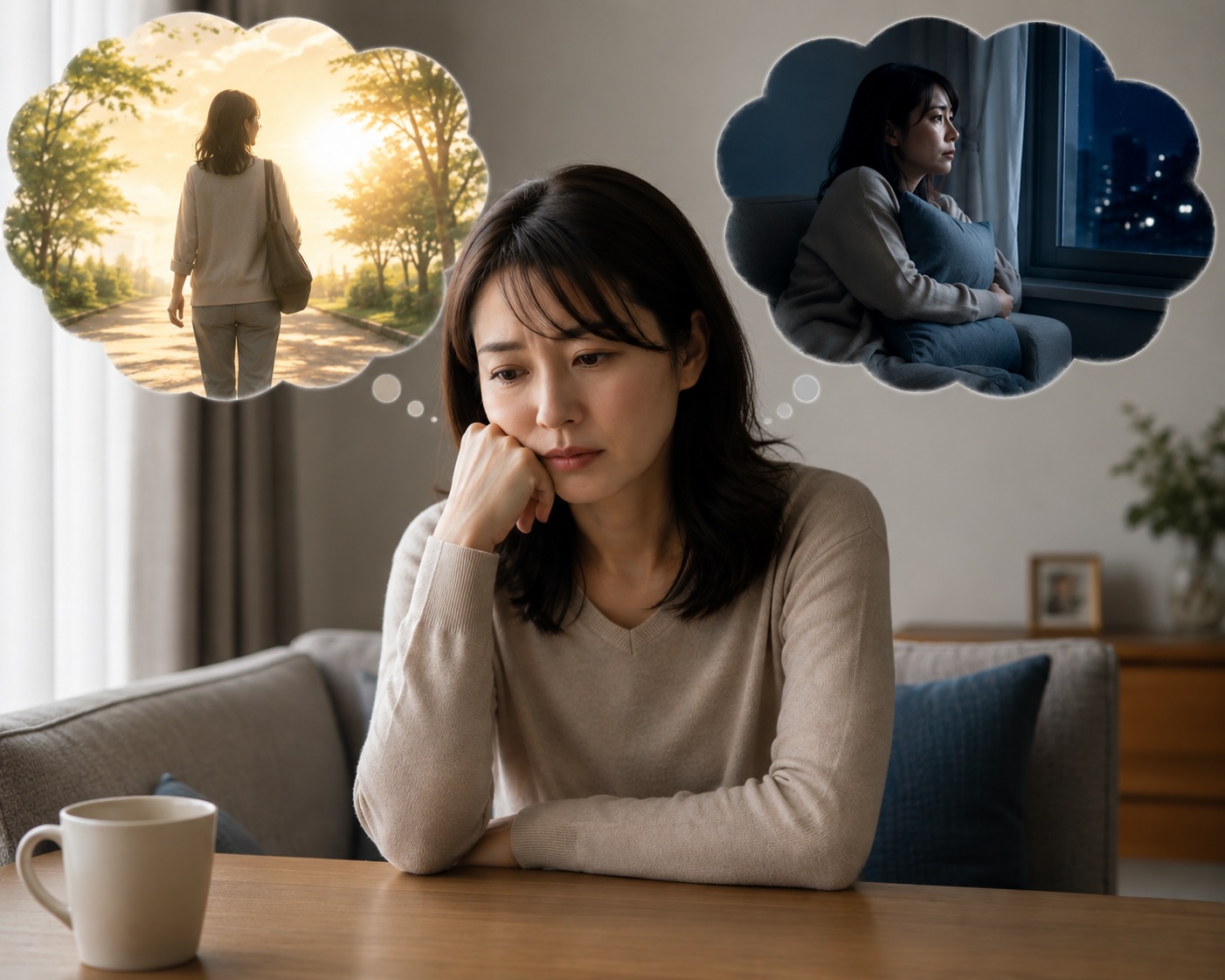 離婚したら寂しくなるのではと悩む女性