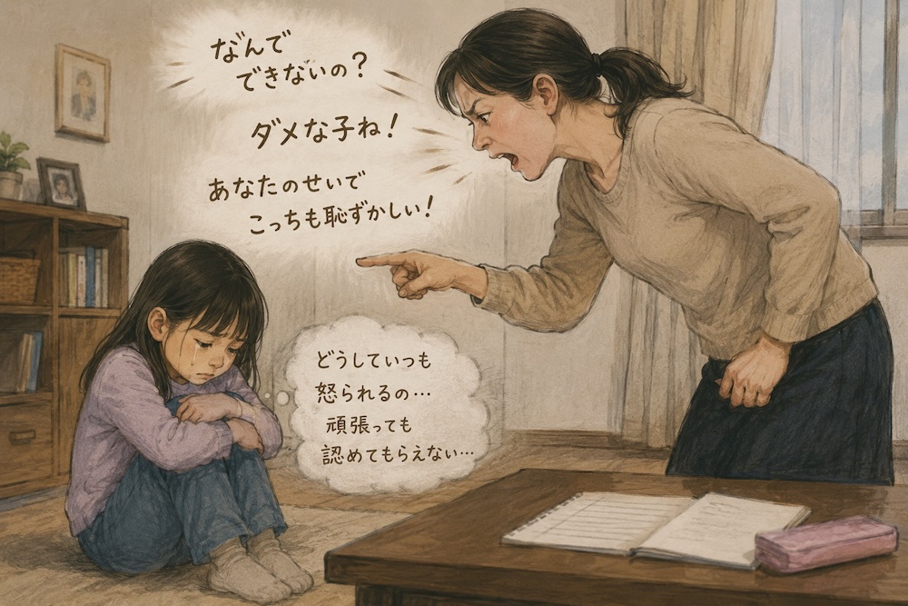 毒親に怒られる子供