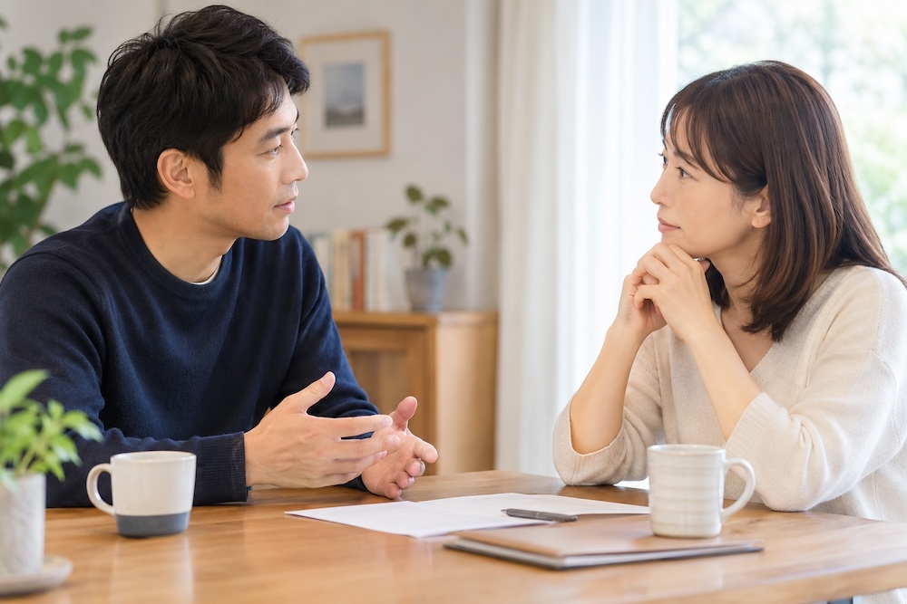 穏やかな夫婦の真剣な話し合い